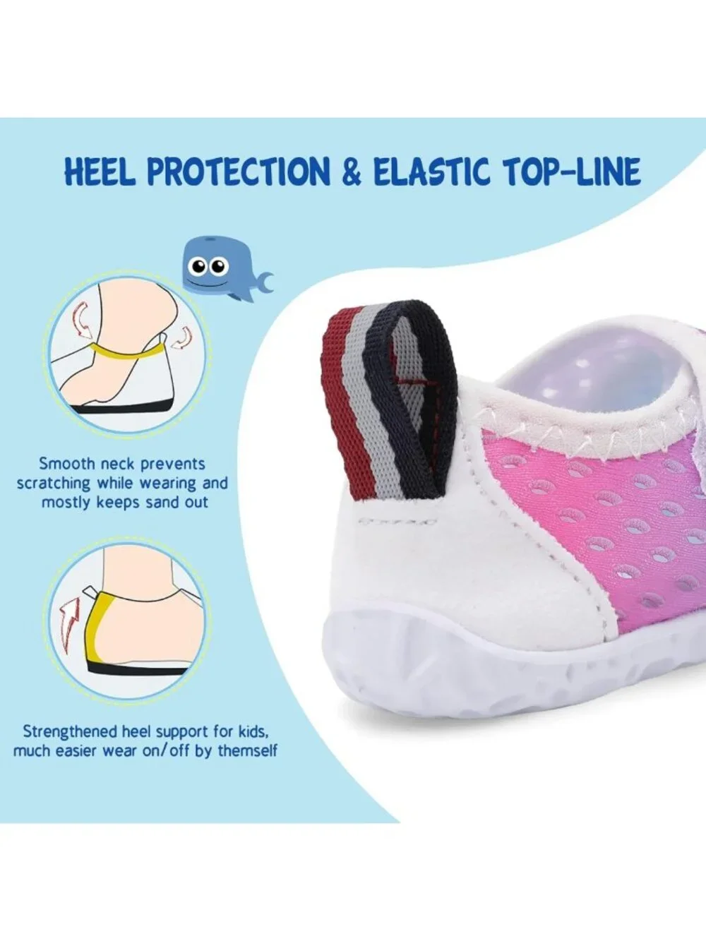 Kids Aqua Socks - Breathable Quick-Dry Water Shoes for Beach & Pool Fun